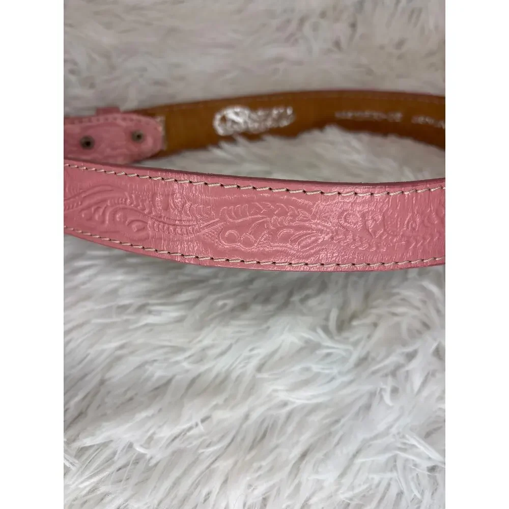 Nocona Belt Co Child’s Horse Buckle Genuine Leather Pink Size 26